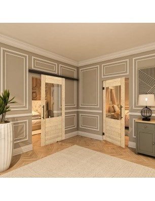 Pendeltür - Country Astkiefer Model 12 - modernes Zuhause