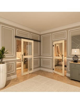 Pendeltür - Country Astkiefer Model 21 - modernes Zuhause