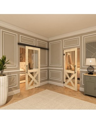 Pendeltür - Country Astkiefer Model 51 - modernes Zuhause