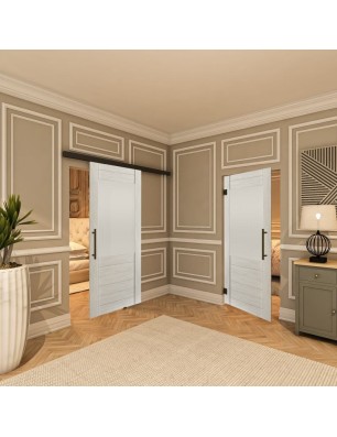 Pendeltür - Country Weiss Rustikal Model 13-modernes Zuhause