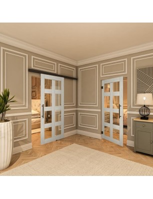 Pendeltür - Country Weiss Rustikal Model 61-modernes Zuhause