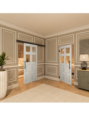 Pendeltür - Country Weiss Rustikal Model 62-modernes Zuhause