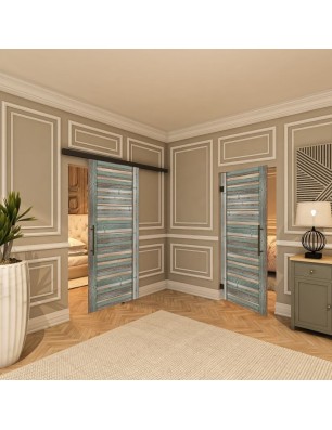 Pendeltür - Country Bunt geplankt Model 10-modernes Zuhause