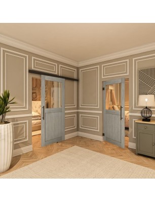Pendeltür - Country Graueiche Model 22 - modernes Zuhause