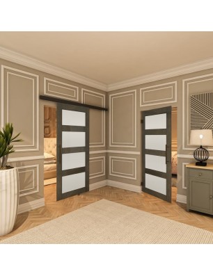 Pendeltür - Country Schwarz gebeizt Model 35