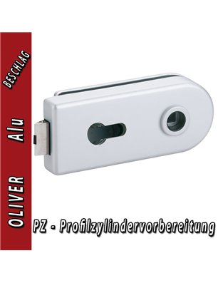 Glastürbeschlag OLIVER - Aluminium