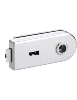 Glastürbeschlag OLIVER - Edelstahlfarbig