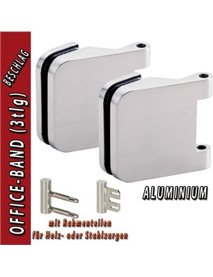 Glastürbeschlag OLIVER - Aluminium
