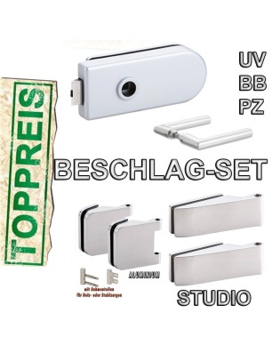 Glastürbeschlag OLIVER - Aluminium