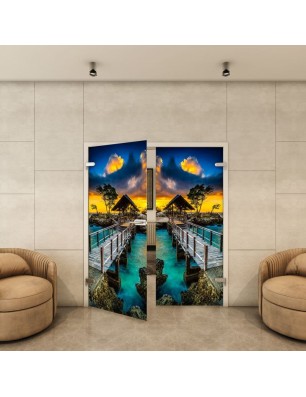 Ganzglastür - Fotoprint Model 185 für ein modernes Zuhause