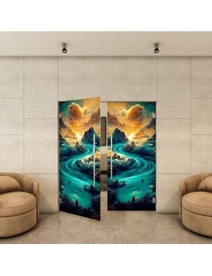 Pendeltür - Fotoprint Model 138 für ein modernes Zuhause