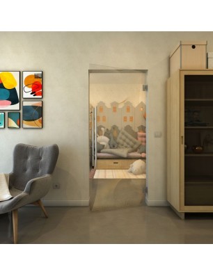 Pendeltür - Fineprint Model 009 Gold auf Klarglas