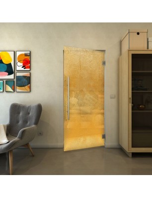 Pendeltür - Fineprint Model 025 Gold auf Klarglas