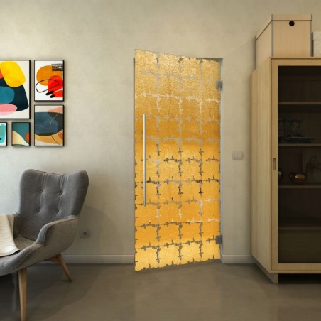 Pendeltür - Fineprint Model 033 Gold auf Klarglas