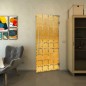 Pendeltür - Fineprint Modell 033 Gold auf Klarglas Pendeltür - Fineprint Modell 033 Gold auf Klarglas