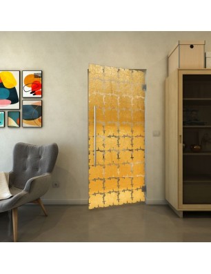 Pendeltür - Fineprint Model 033 Gold auf Klarglas