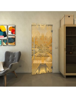 Pendeltür - Fineprint Model 037 Gold auf Klarglas