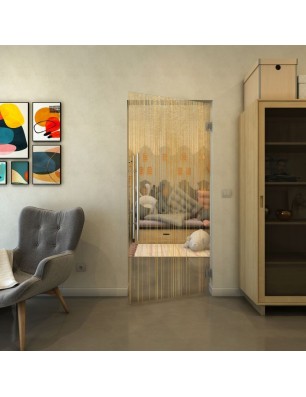 Pendeltür - Fineprint Model 052 Gold auf Klarglas