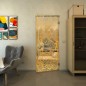 Pendeltür - Fineprint Modell 056 Gold auf Klarglas