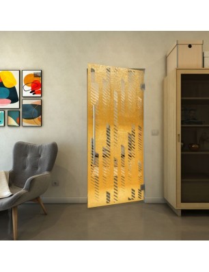 Pendeltür - Fineprint Model 067 Gold auf Klarglas