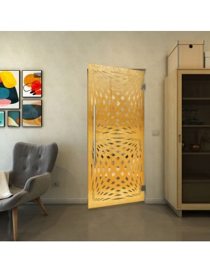 Pendeltür - Fineprint Model 071 Gold auf Klarglas