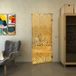 Pendeltür - Fineprint Modell 074 Gold auf Klarglas
