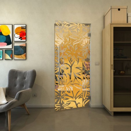 Pendeltür - Fineprint Model 094 Gold auf Klarglas