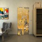 Pendeltür - Fineprint Modell 115 Gold auf Klarglas