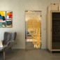 Pendeltür - Fineprint Modell 122 Gold auf Klarglas
