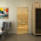 Pendeltür - Fineprint Modell 141 Gold auf Klarglas Pendeltür - Fineprint Modell 141 Gold auf Klarglas