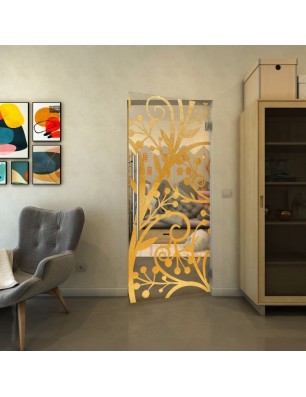 Pendeltür - Fineprint Model 146 Gold auf Klarglas