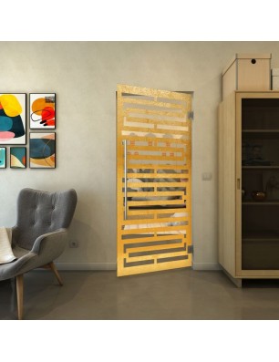 Pendeltür - Fineprint Model 153 Gold auf Klarglas