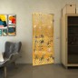 Pendeltür - Fineprint Modell 158 Gold auf Klarglas