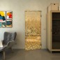 Pendeltür - Fineprint Modell 160 Gold auf Klarglas