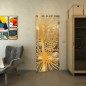 Pendeltür - Fineprint Modell 169 Gold auf Klarglas