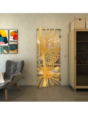 Pendeltür - Fineprint Model 169 Gold auf Klarglas