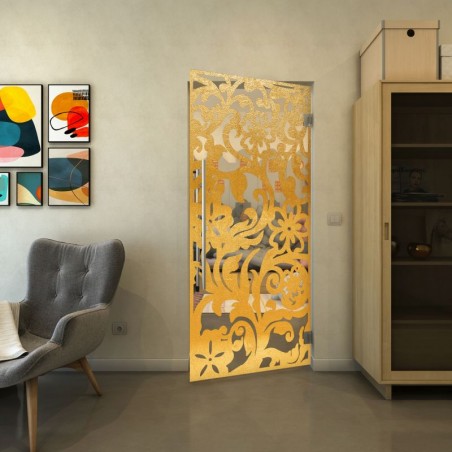 Pendeltür - Fineprint Model 170 Gold auf Klarglas