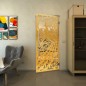 Pendeltür - Fineprint Modell 172 Gold auf Klarglas