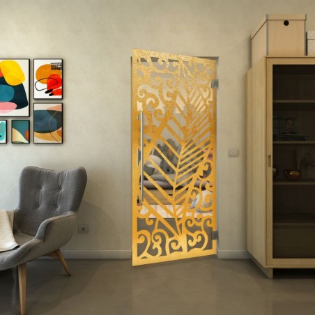 Pendeltür - Fineprint Model 173 Gold auf Klarglas