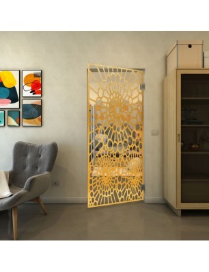 Pendeltür - Fineprint Model 188 Gold auf Klarglas