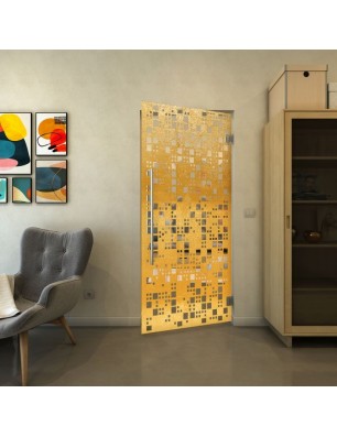 Pendeltür - Fineprint Model 190 Gold auf Klarglas