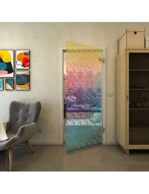 Ganzglastür - Fineprint Model 003 Verlauf auf Klarglas