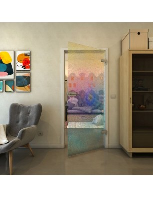 Ganzglastür - Fineprint Model 007 Verlauf auf Klarglas