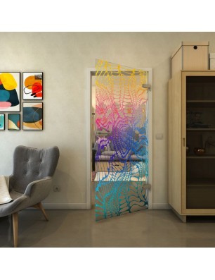 Ganzglastür - Fineprint Model 012 Verlauf auf Klarglas