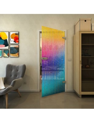 Ganzglastür - Fineprint Model 032 Verlauf auf Klarglas
