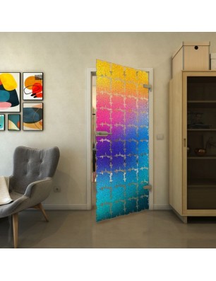 Ganzglastür - Fineprint Model 033 Verlauf auf Klarglas