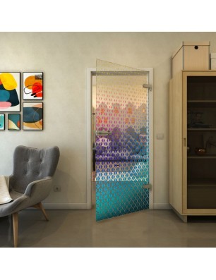 Ganzglastür - Fineprint Model 038 Verlauf auf Klarglas