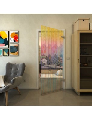 Ganzglastür - Fineprint Model 052 Verlauf auf Klarglas