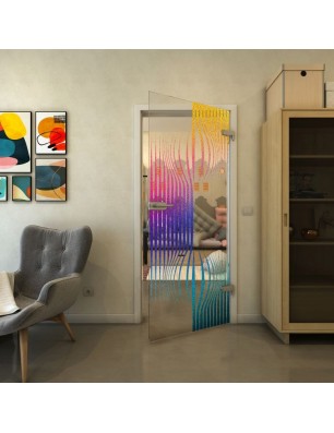 Ganzglastür - Fineprint Model 059 Verlauf auf Klarglas
