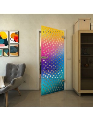 Ganzglastür - Fineprint Model 068 Verlauf auf Klarglas